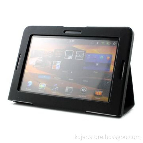 Leather Case for RIM's BlackBerry PlayBook, Stand from Folding with Access to Headphone Jack